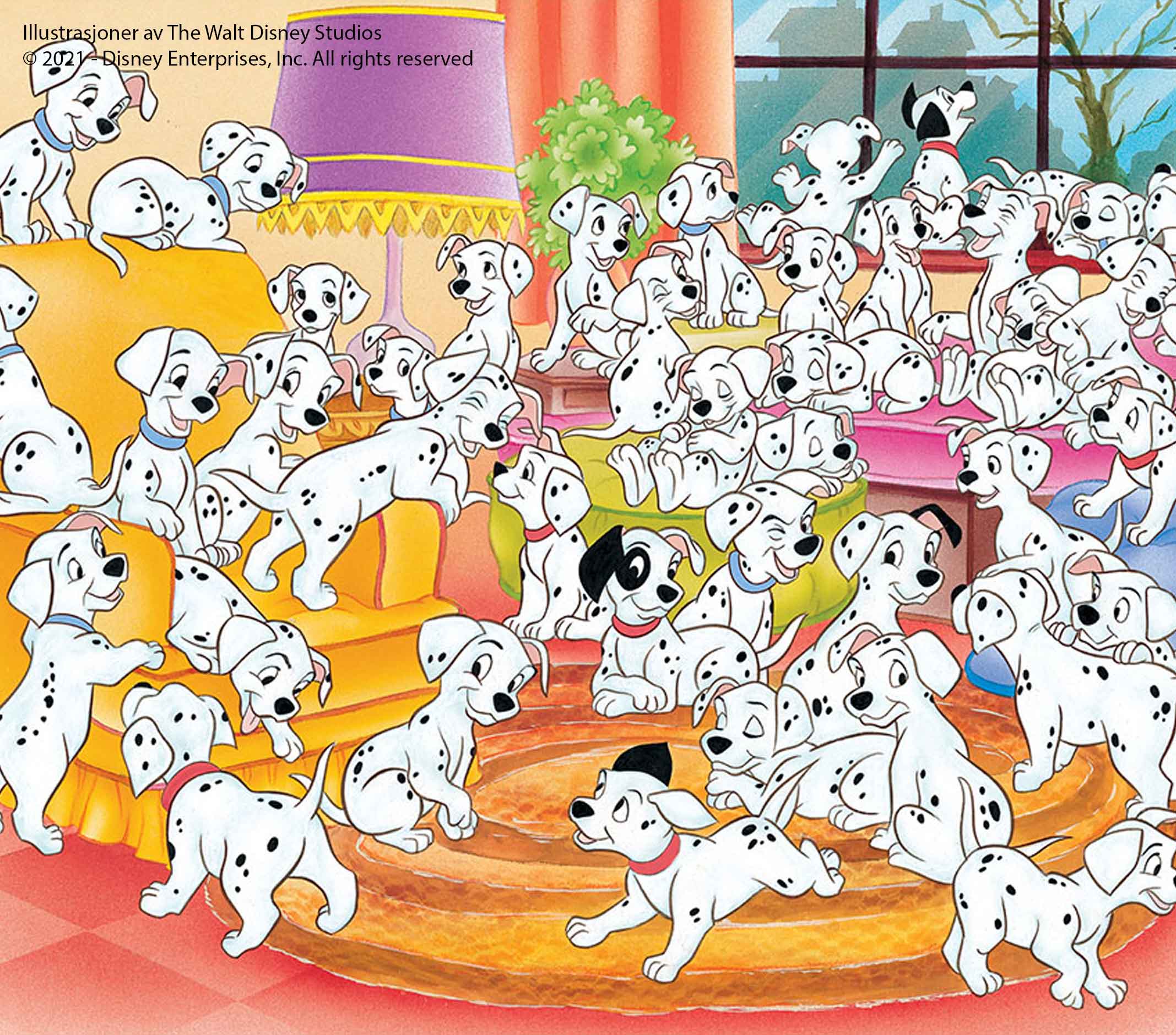 101 dalmatinere historien Disney-illustrasjon